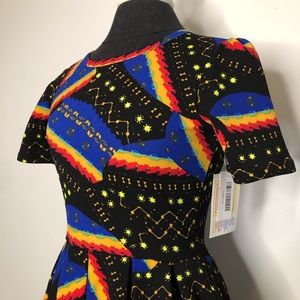 LuLaRoe Amelia Dress - NWT Black Cosmic Atomic